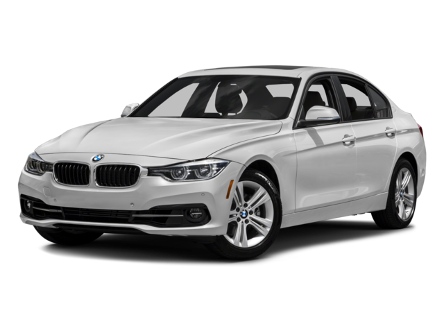 2017 BMW 3 Series 330i xDrive Sedan 4D in Black — front three-quarter view