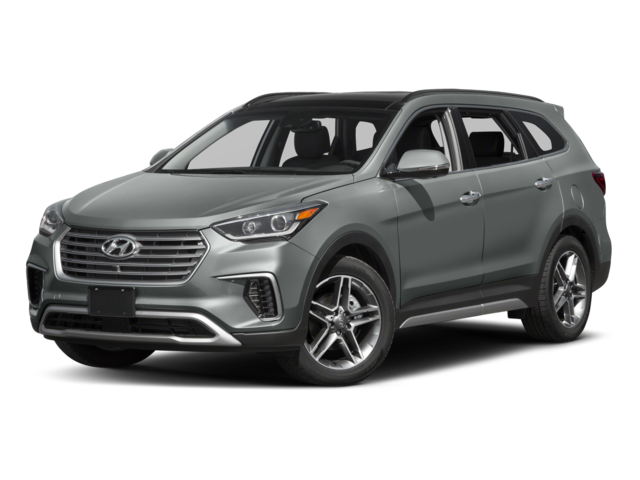 2017 Hyundai Santa Fe Limited Ultimate Sport Utility 4D in White — front three-quarter view