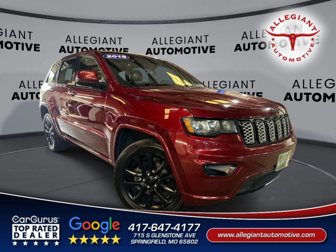 2018 Jeep Grand Cherokee Altitude Sport Utility 4D in Red — front three-quarter view