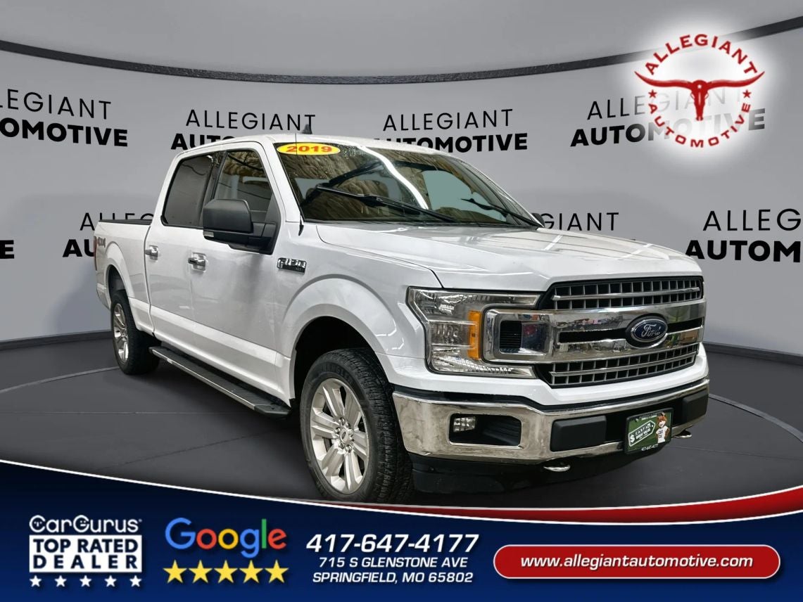 2019 Ford F150 SuperCrew Cab XLT Pickup 4D 6 1/2 ft in Gray — front three-quarter view