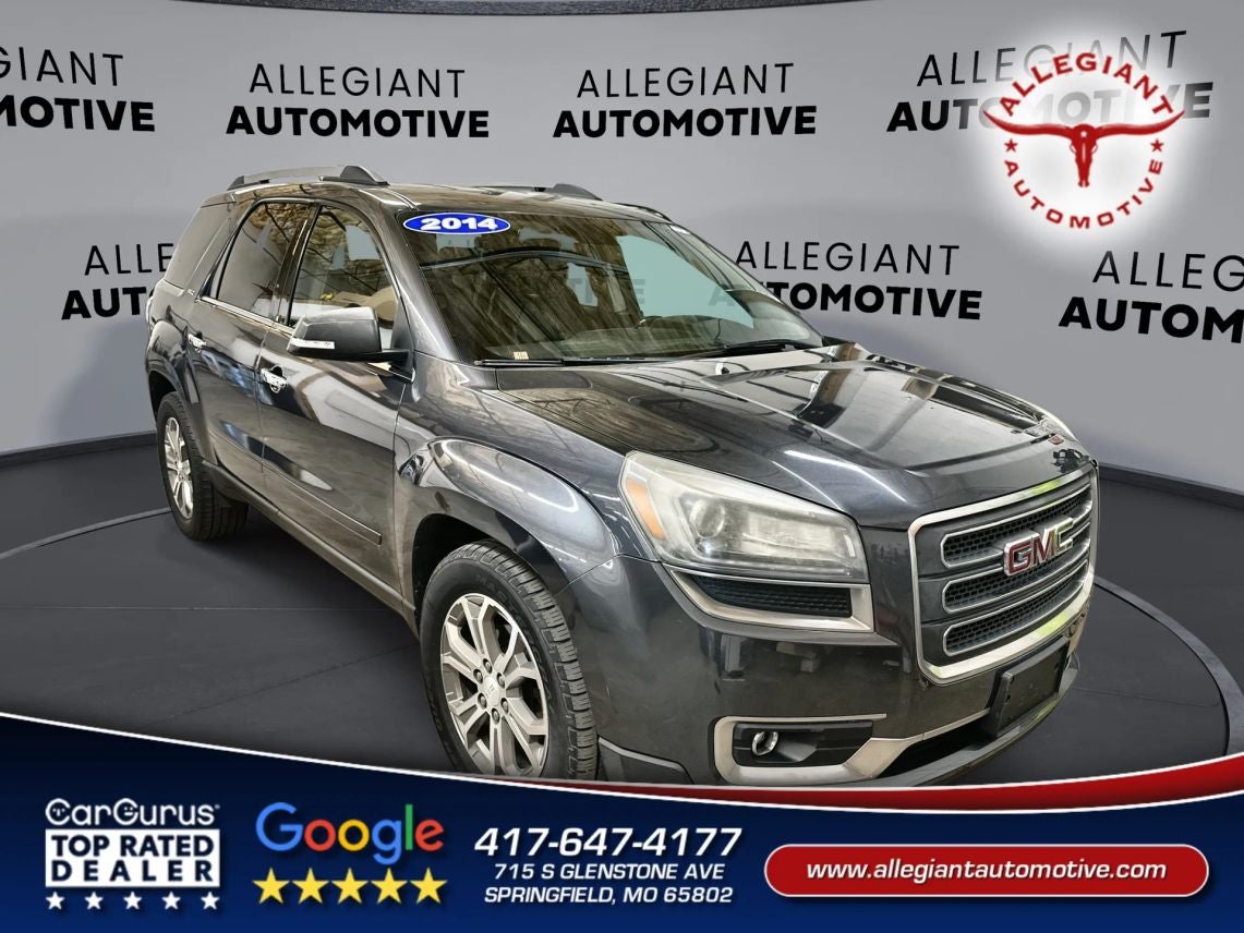 2014 GMC Acadia SLT-1 Sport Utility 4D in Gray — front three-quarter view