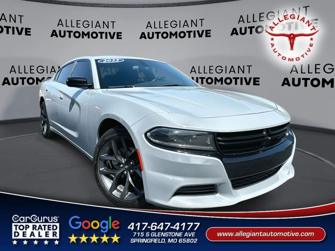 2022 Dodge Charger SXT Sedan 4D in Gray — front three-quarter view