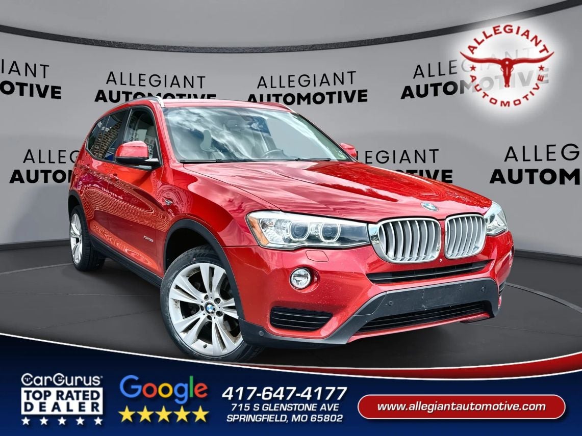 2015 BMW X3 xDrive35i Sport Utility 4D in Red — front three-quarter view