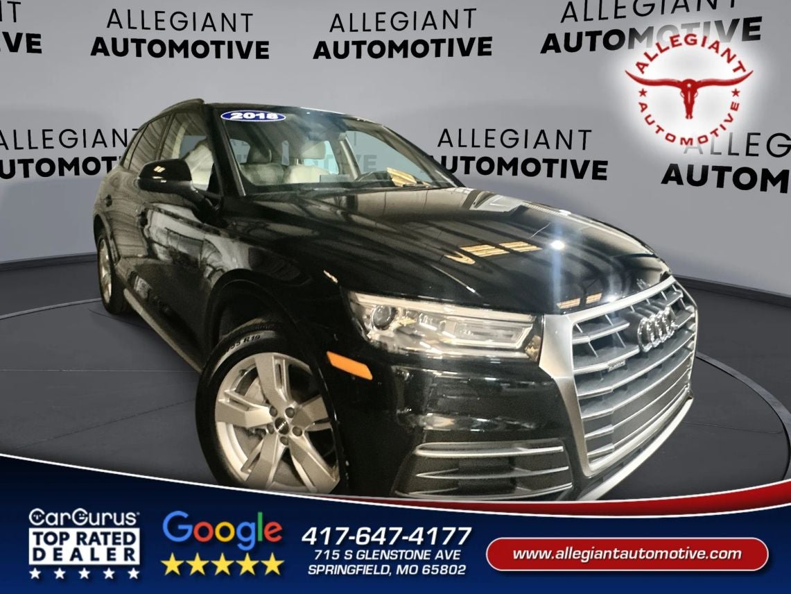 2018 Audi Q5 Premium Sport Utility 4D in Black — front three-quarter view