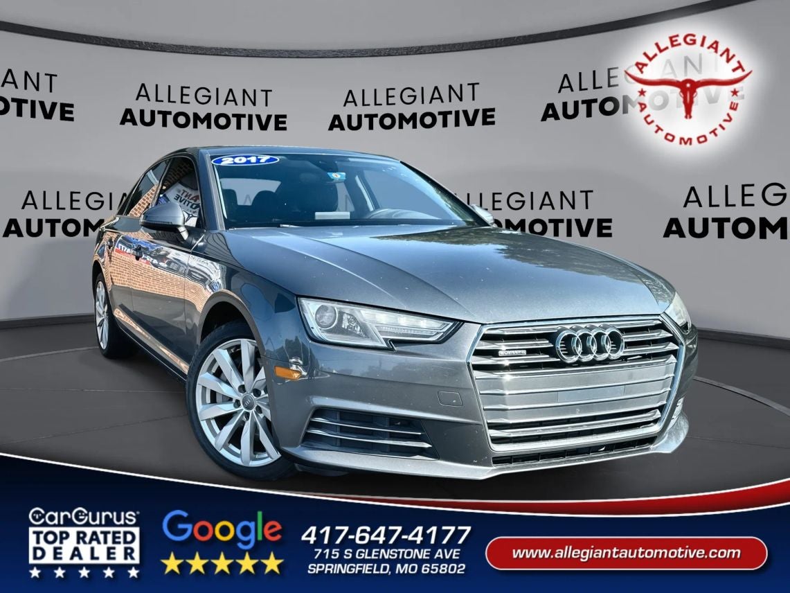 2017 Audi A4 Premium Sedan 4D in Gray — front three-quarter view